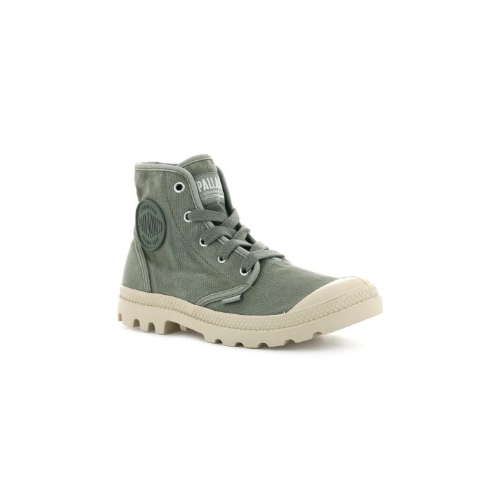 Bottes Palladium Pampa Hi Femme Vert Olive | FR BNS478M